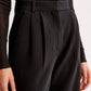 Elegante und bequeme, hoch taillierte weite Hose 